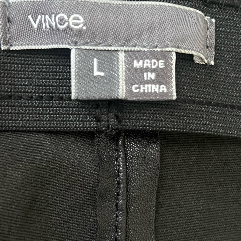 Vince Black 100% Leather Pants